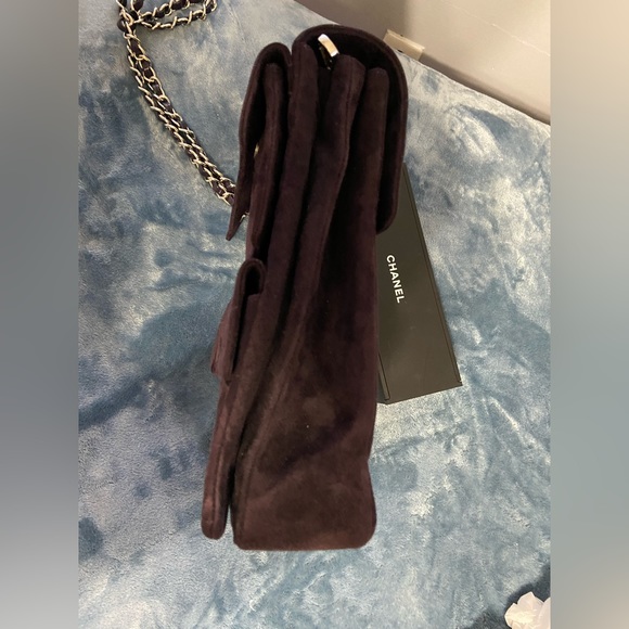 100% AUTHENTIC CHANEL SUEDE MULTI POCKET CHAIN CROSSBODY MADEMOISELLE BAG - Picture 9 of 16